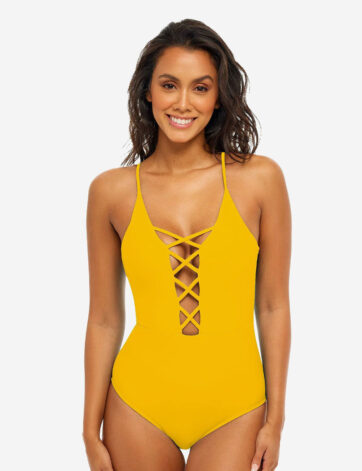 Forever Toddler Yellow Regular Fit Swimsuit
